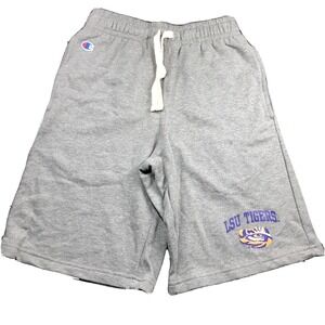 LSU Tigers Champion Shorts Men S Gray Activewear Training‎ Footall Vintage NEW